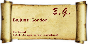 Bajusz Gordon névjegykártya
